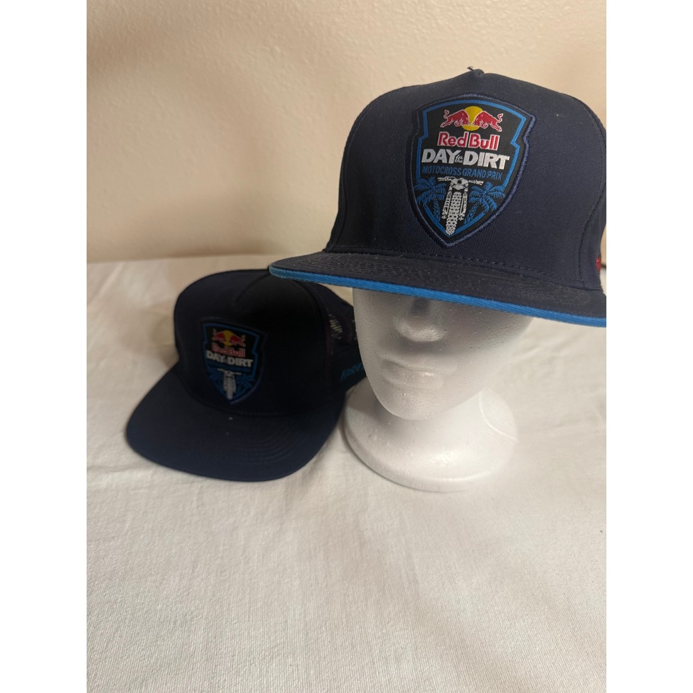 Fasthouse‎ Red Bull Day in the Dirt Motocross Snapback Hat Set Navy Blue 2pc